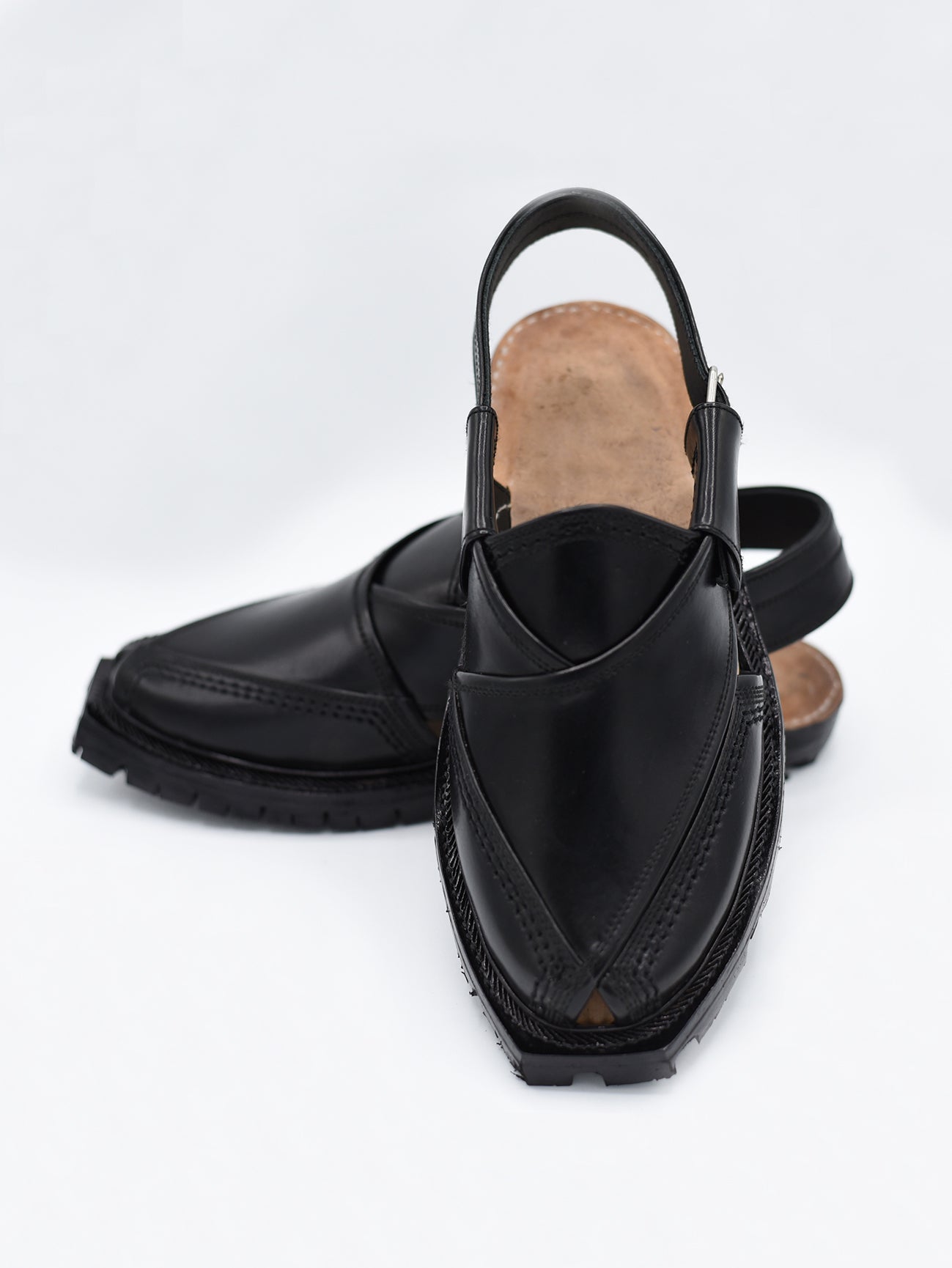 Black Norozi Chappal | Code PC-250 | 100% Original Leather | Leather Sole | Limited Time Offer - 6