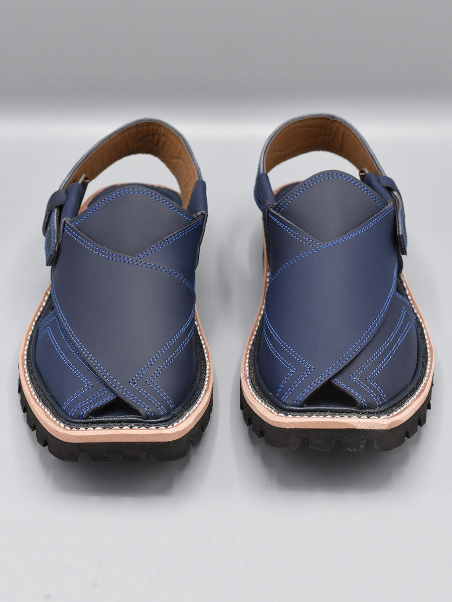 Kaptaan Chappal | PC-223 | Grab Sole | Blue Color | HandMade