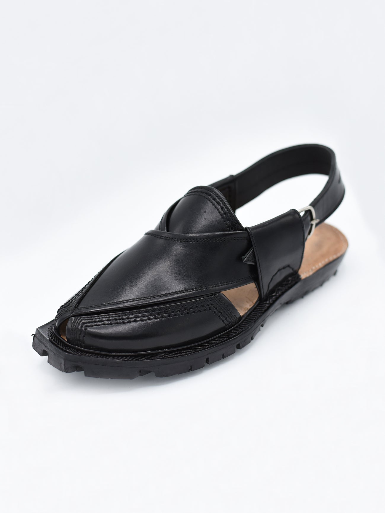 Black Norozi Chappal | Code PC-250 | 100% Original Leather | Leather Sole | Limited Time Offer - 6