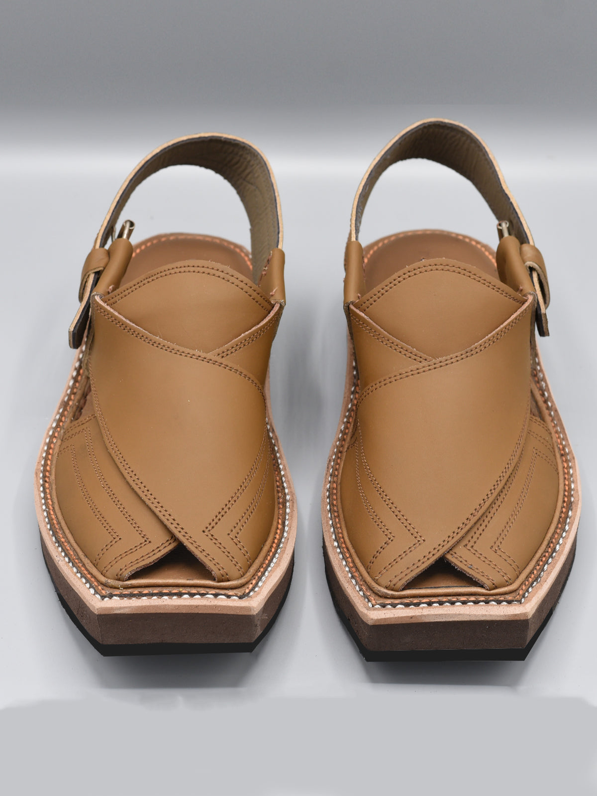 Kaptaan Chappal | Code PC-027 | Camel Brown Color | HandMade