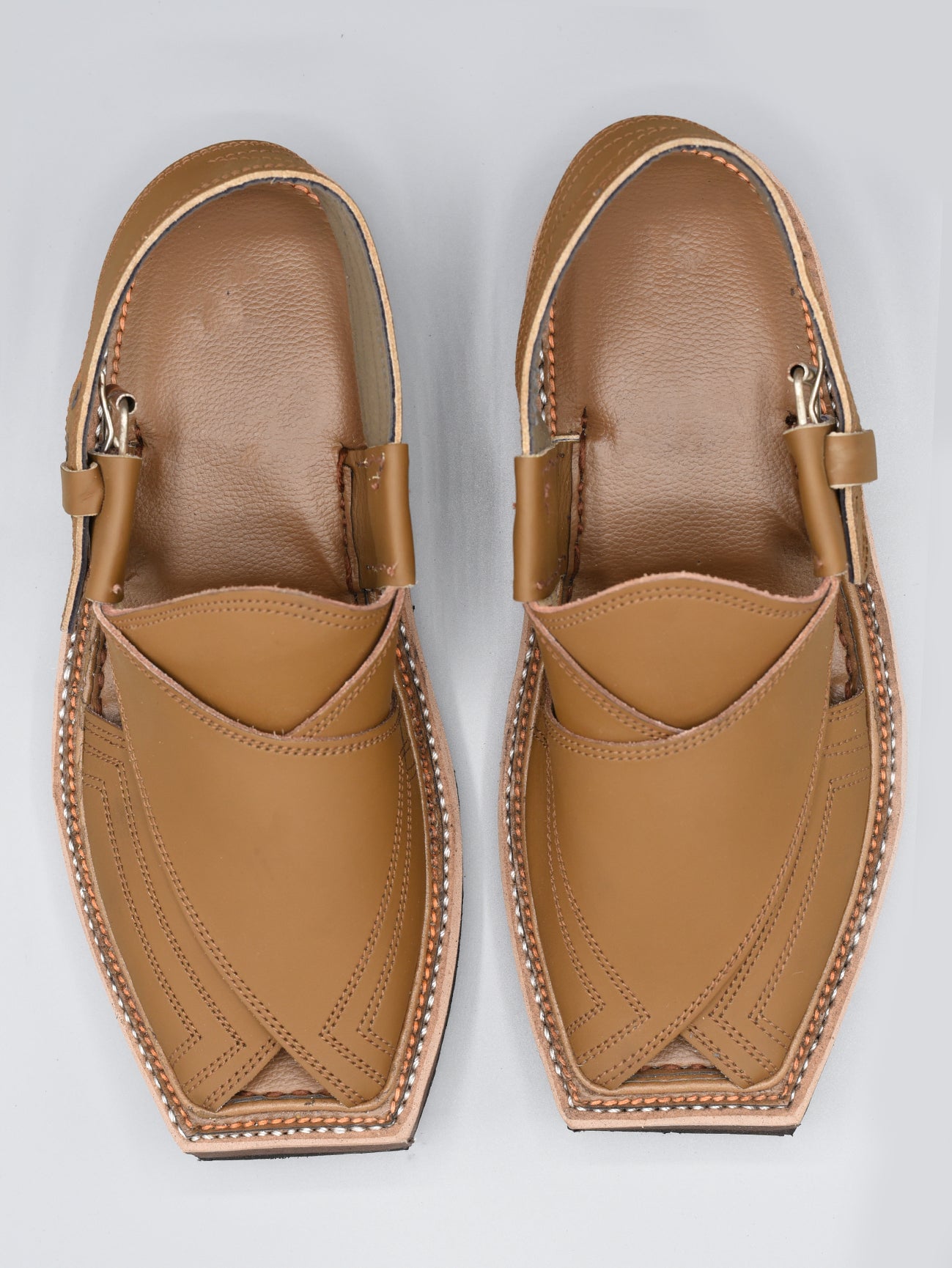 Kaptaan Chappal | Code PC-027 | Camel Brown Color | HandMade