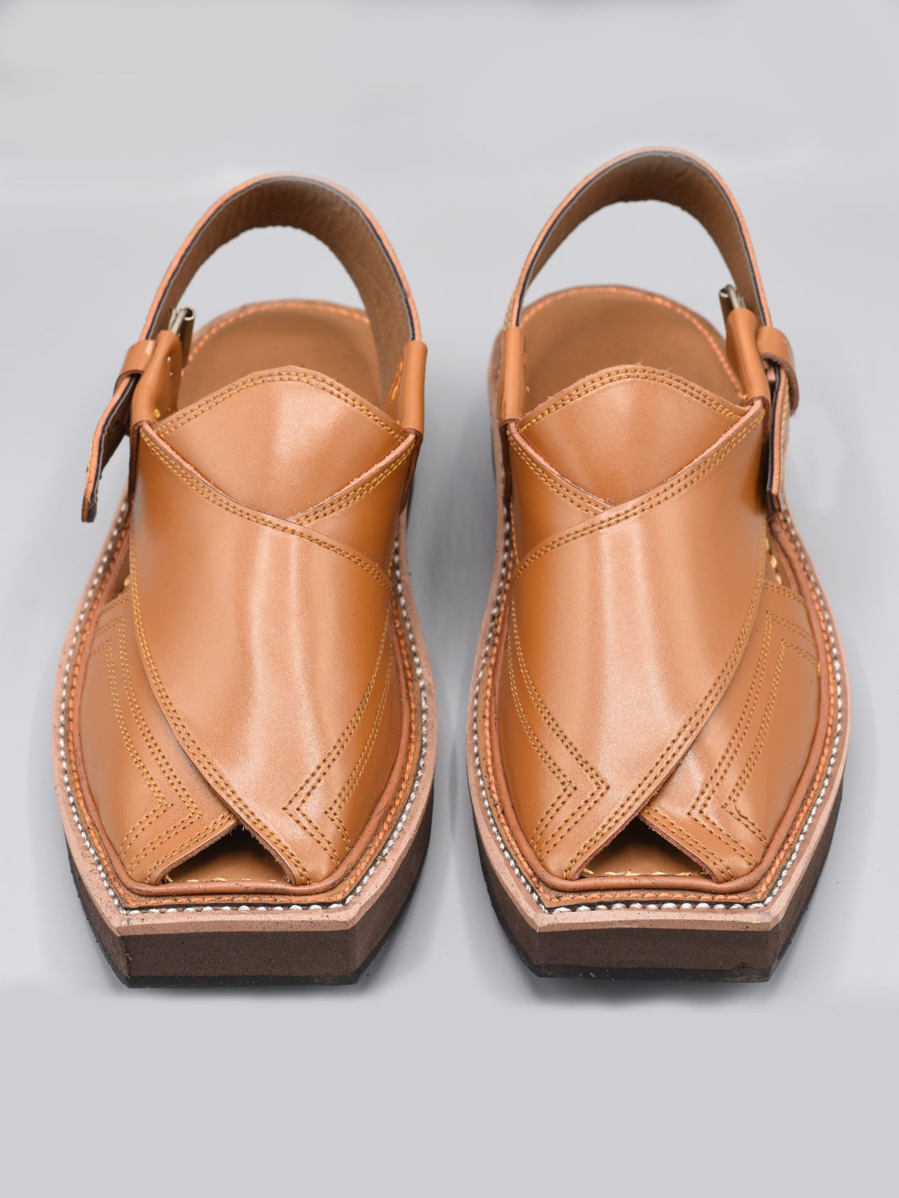 Kaptaan Chappal | Code PC-045 | Brown Color | 100% Original