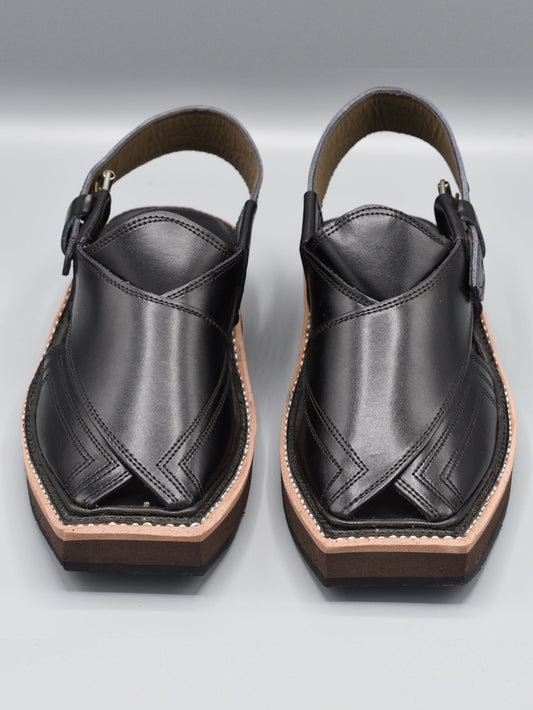 Kaptaan Chappal Black Color