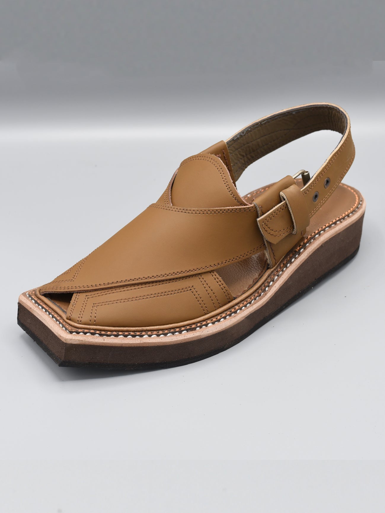 Kaptaan Chappal Brown color